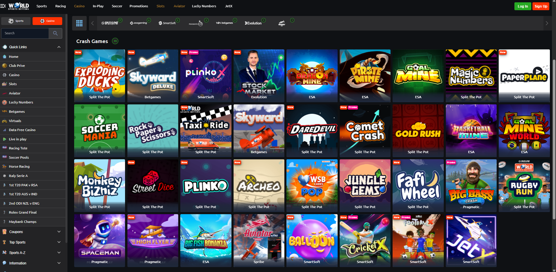 WSB Casino Crash Gaming